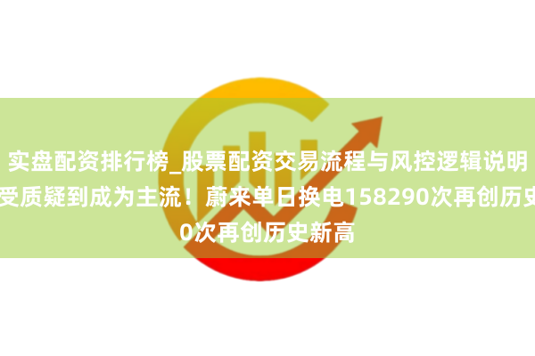 实盘配资排行榜_股票配资交易流程与风控逻辑说明 从备受质疑到成为主流！蔚来单日换电158290次再创历史新高