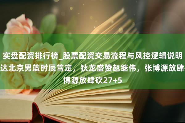 实盘配资排行榜_股票配资交易流程与风控逻辑说明 麦基抵达北京男篮时辰笃定，狄龙盛赞赵继伟，张博源放肆砍27+5